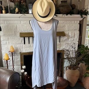 High Low Sleeveless Dress in Light Blue